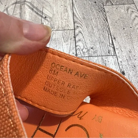 BEACH by Coconuts By Matisse Ocean Ave Chunky Platform Slide Sandal Peach Size8M - Picture 6 of 7